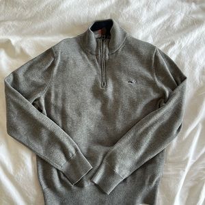 Vineyard vines grey 3/4 zip sweater